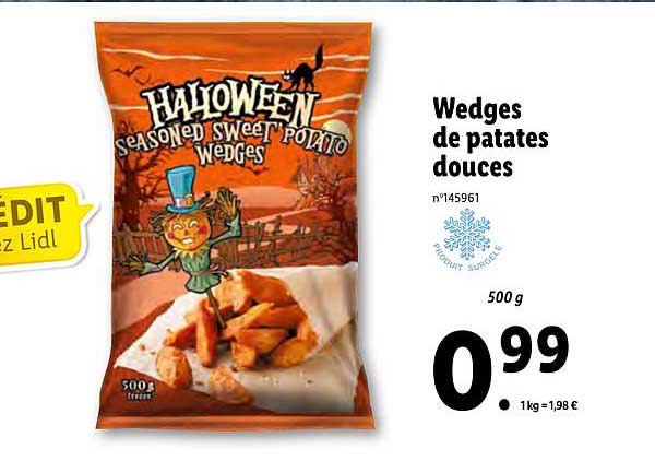 wedges de patates douces