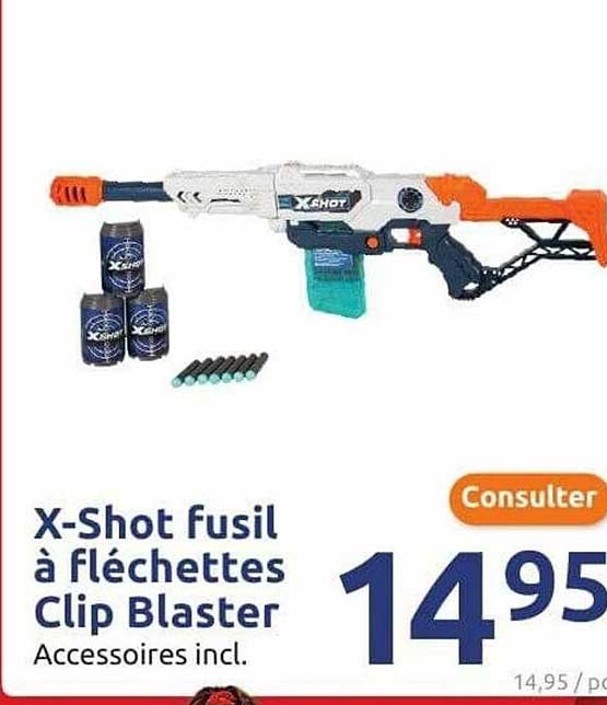 x-shot fusil à fléchettes clip blaster