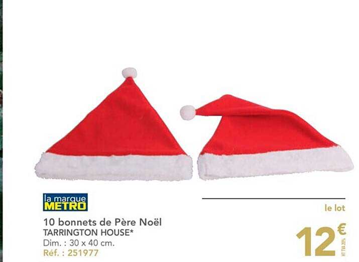 10 bonnets de père noël tarrington house