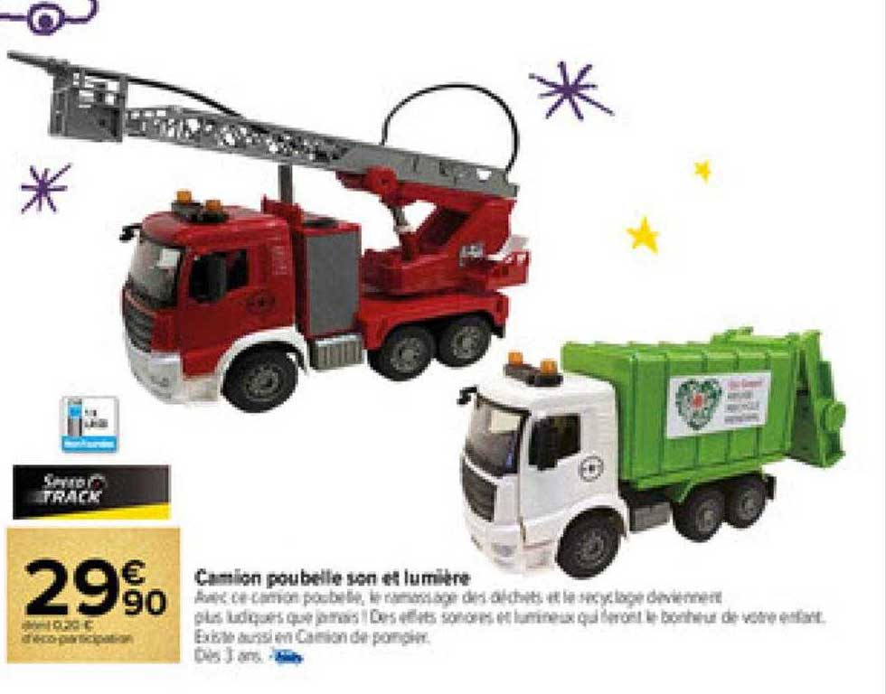 camion poubelle son et lumière speed track