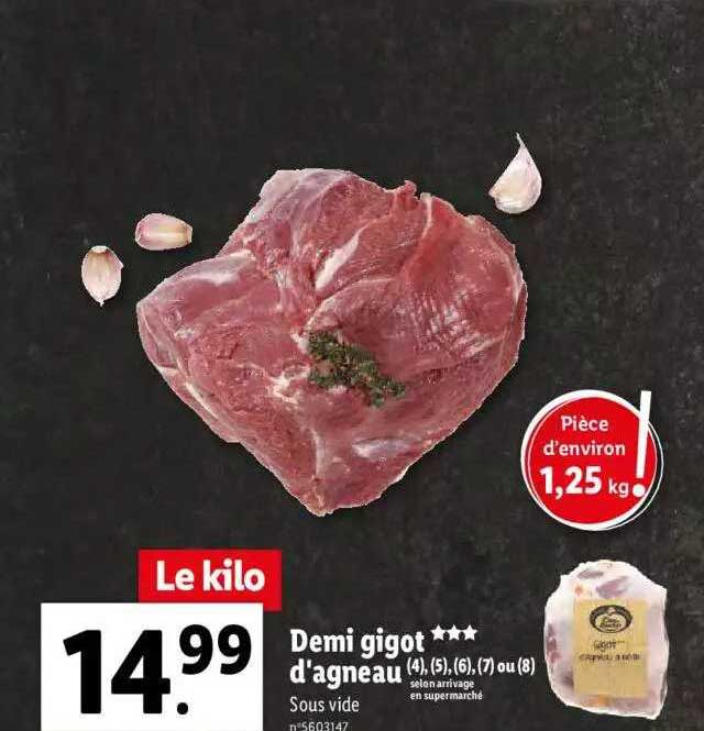 demi gigot*** d'agneau