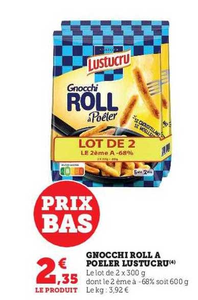 gnocchi roll à poêler lustucru