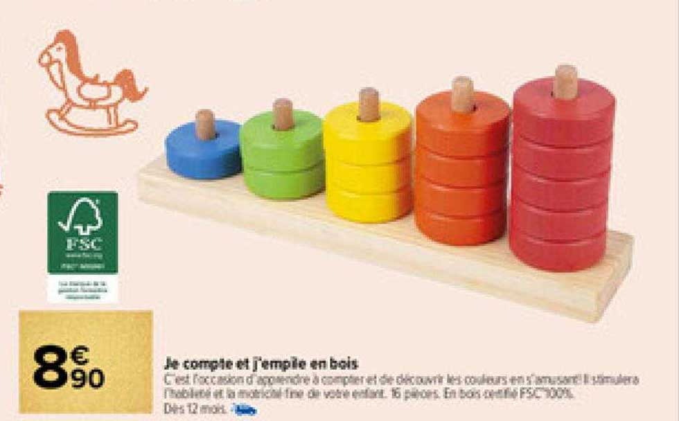 je compte de j'empile en bois