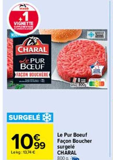 le pur boeuf façon boucher surgelé charal