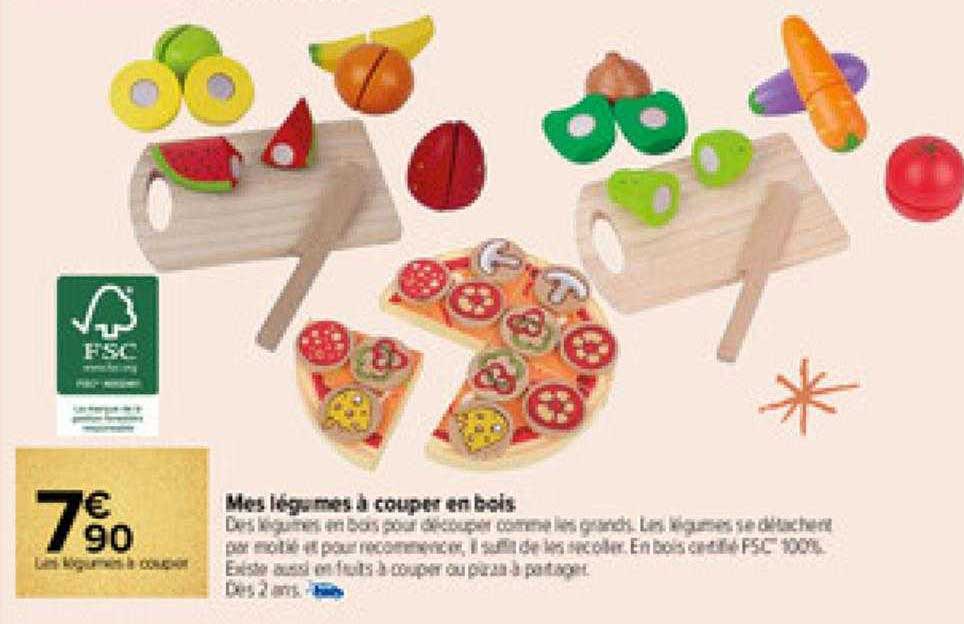 mes légumes à couper en bois