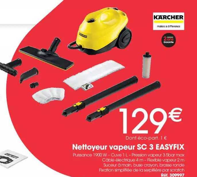 nettoyeur vapeur sc 3 easyfix kärcher