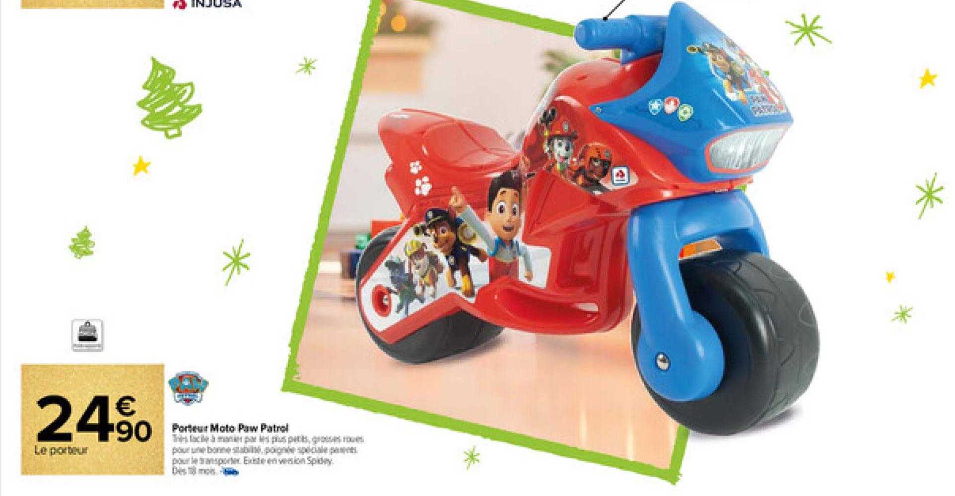 porteur moto paw patrol
