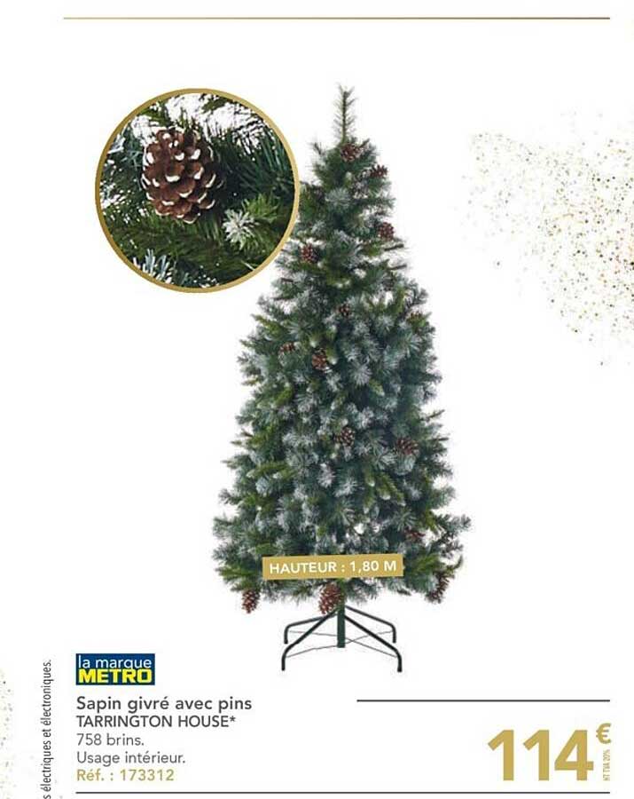 sapin givré avec pins tarrington house