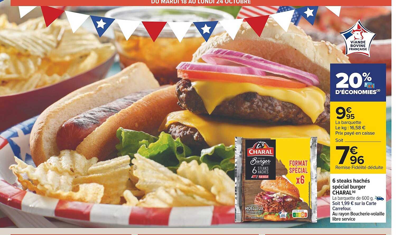 6 Steaks Hachés Spécial Burger Charal