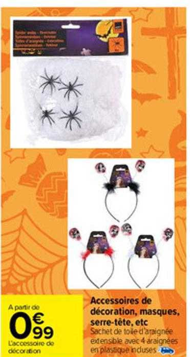 accessoires de décoration, masquese, serre-tête, etc