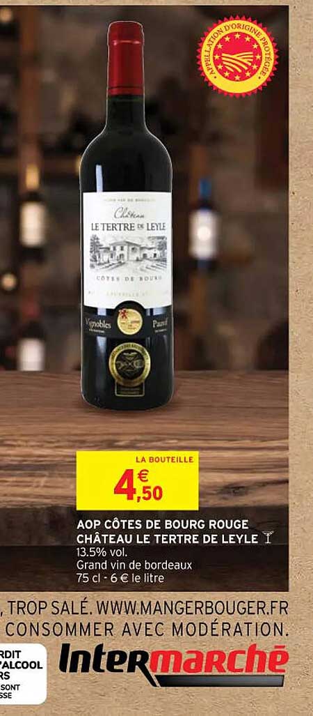 aop côtes de bourg rouge château le tertre de leyle