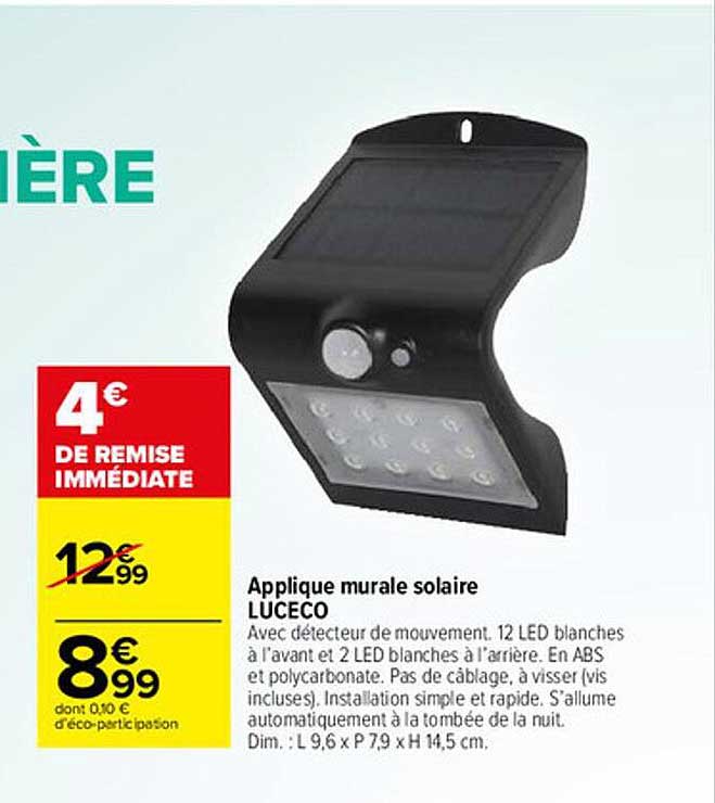 applique murale solaire luceco