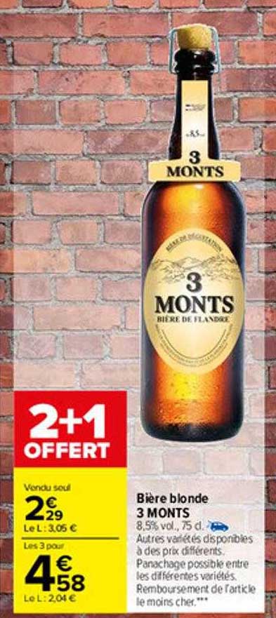 bière blonde 3 monts