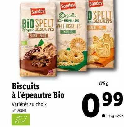 biscuits à l'épeautre bio sondey
