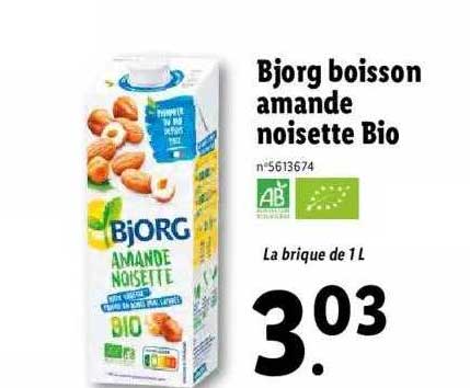 Bjorg Boisson Amande Noisette Bio