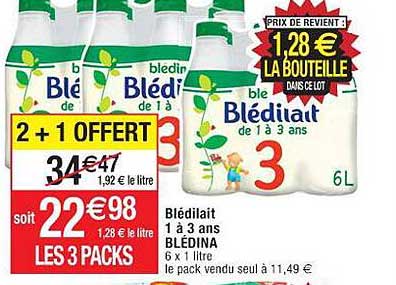 blédilait 1 à 3 ans blédina