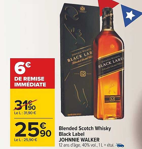 blended scotch whisky black label johnnie walker