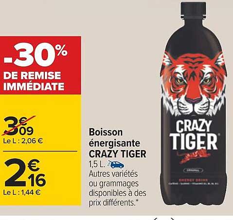 Boisson énergisante Crazy Tiger