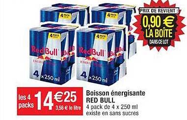 boisson énergisante red bull
