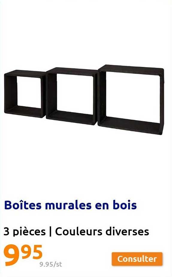 boîtes murales en bois