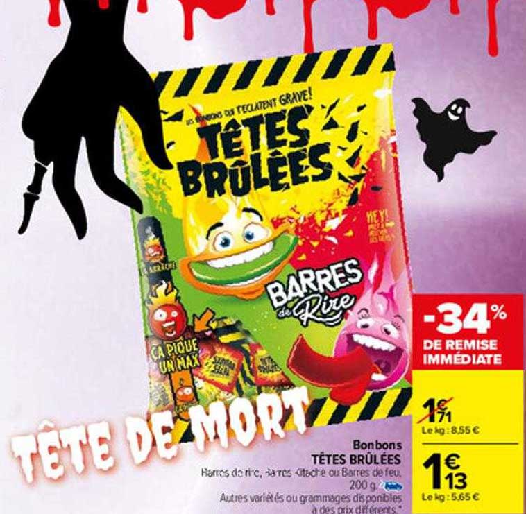 bonbons têtes brûlées