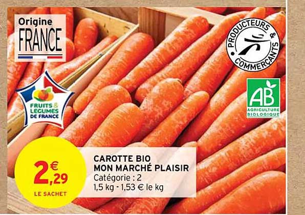 carotte bio mon marché plaisir