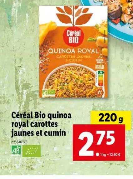 Céréal Bio Quinoa Royal Carottes Jaunes Et Cumin