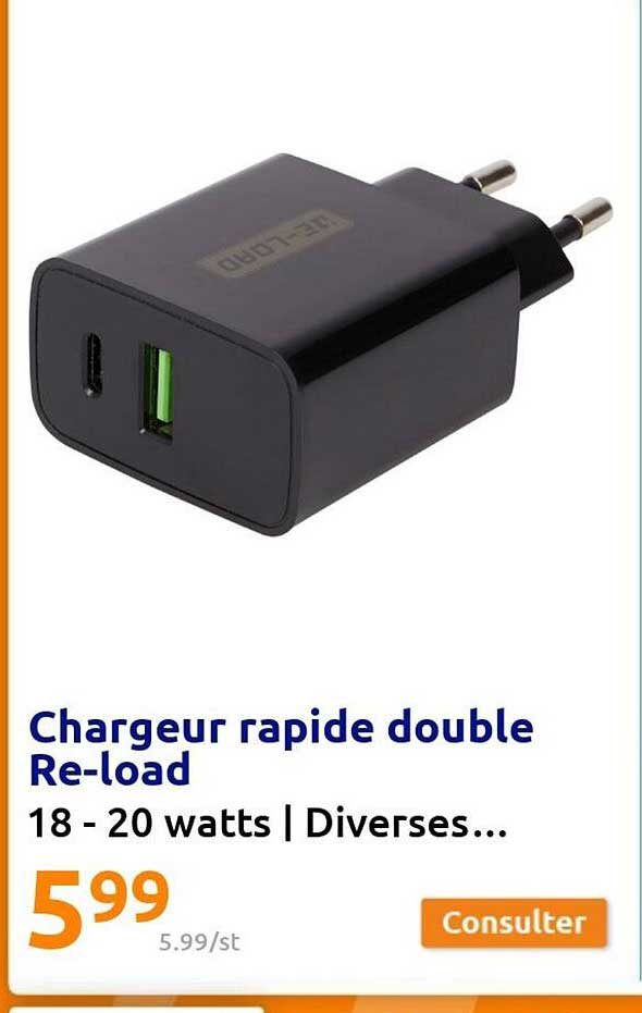 chargeur rapide double re-load