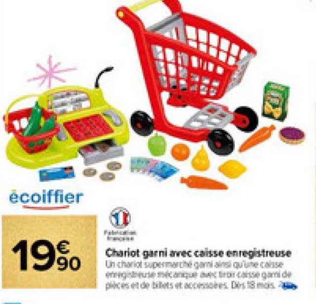 Chariot Garni Avec Caisse Enregistreuse écoiffier