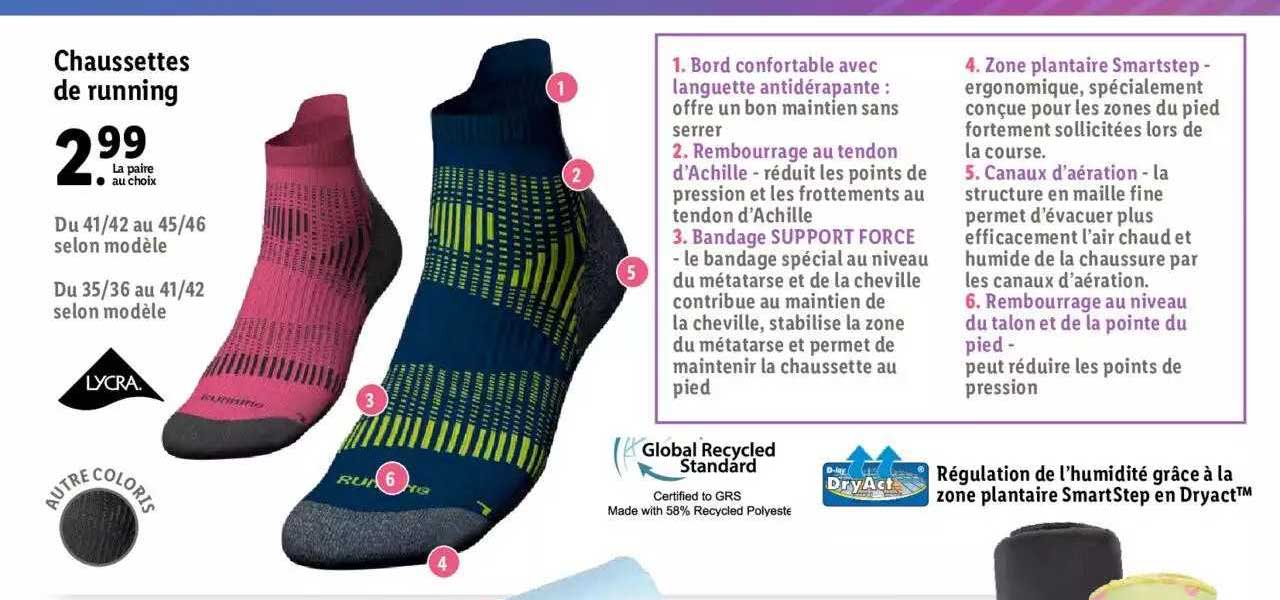 Chaussettes De Running Lycra