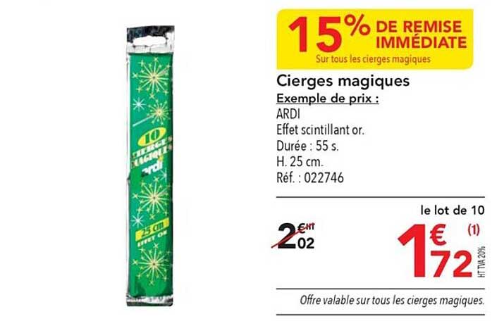 cierges magiques ardi