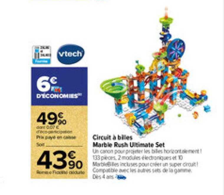 circuit à billes marble rush ultimate set vtech