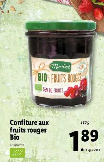 Confiture Aux Fruits Rouges Bio Maribel