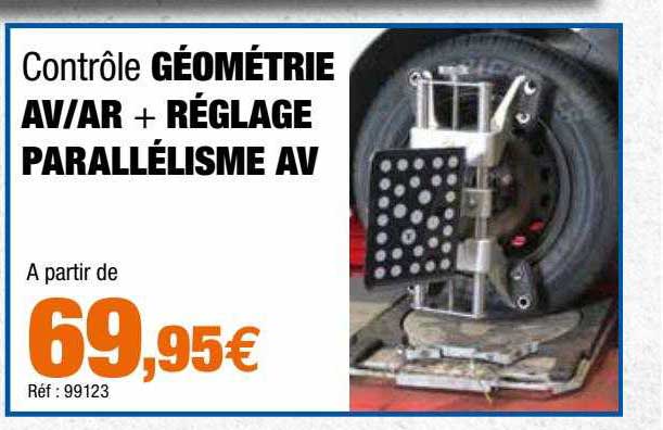 contrôle géométrie av-ar + réglage parallélisme av