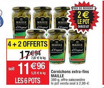 cornichons extra-fins maille
