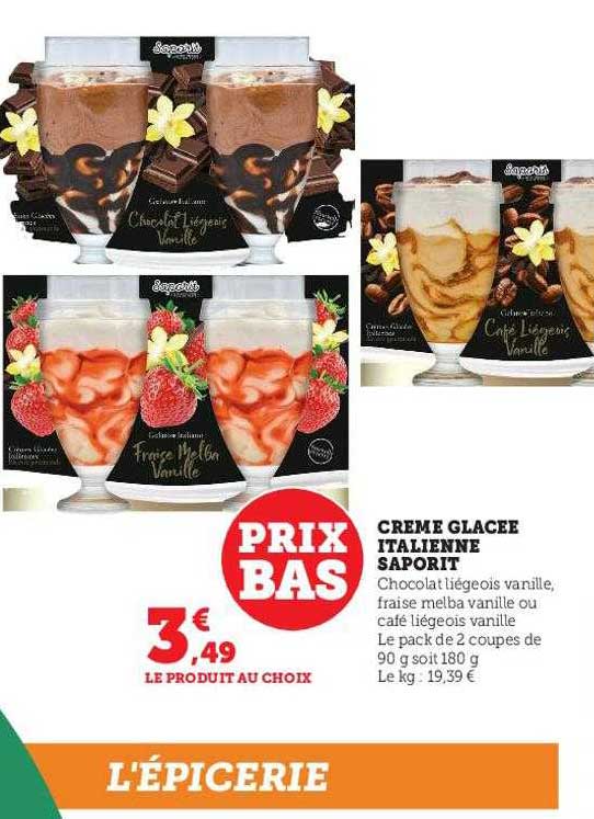 Crème Glacée Italienne Saporit