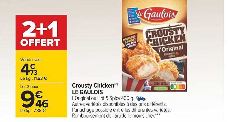 crousty chicken le gaulois