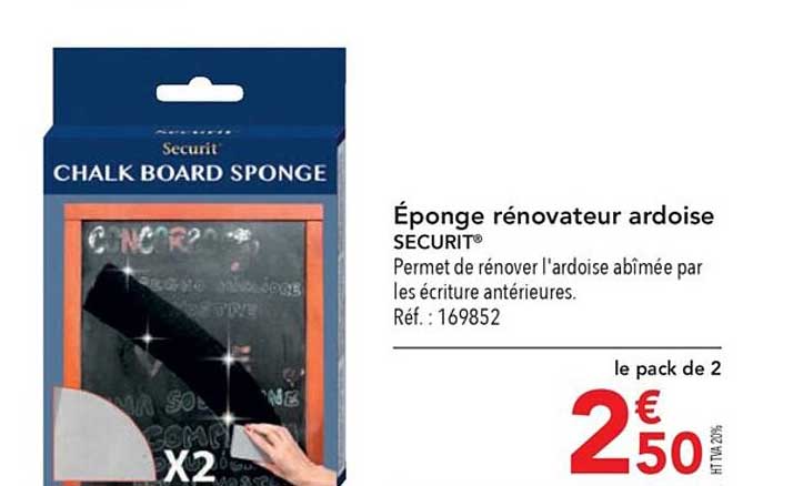 éponge rénovateur ardoise securit