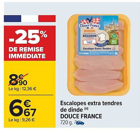 Escalopes Extra Tendres De Dinde Douce France