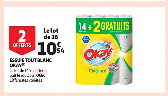 essuie tout blanc okay