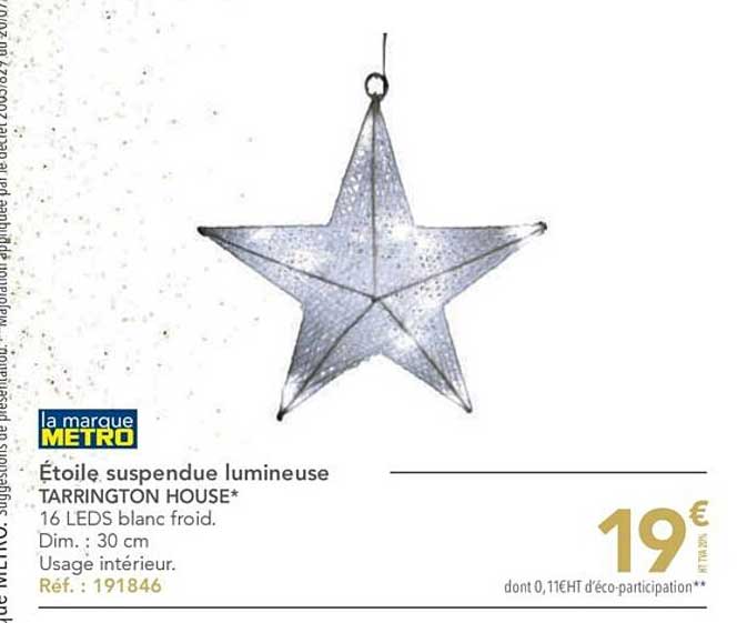 étoile Suspendue Lumineuse Tarrington House