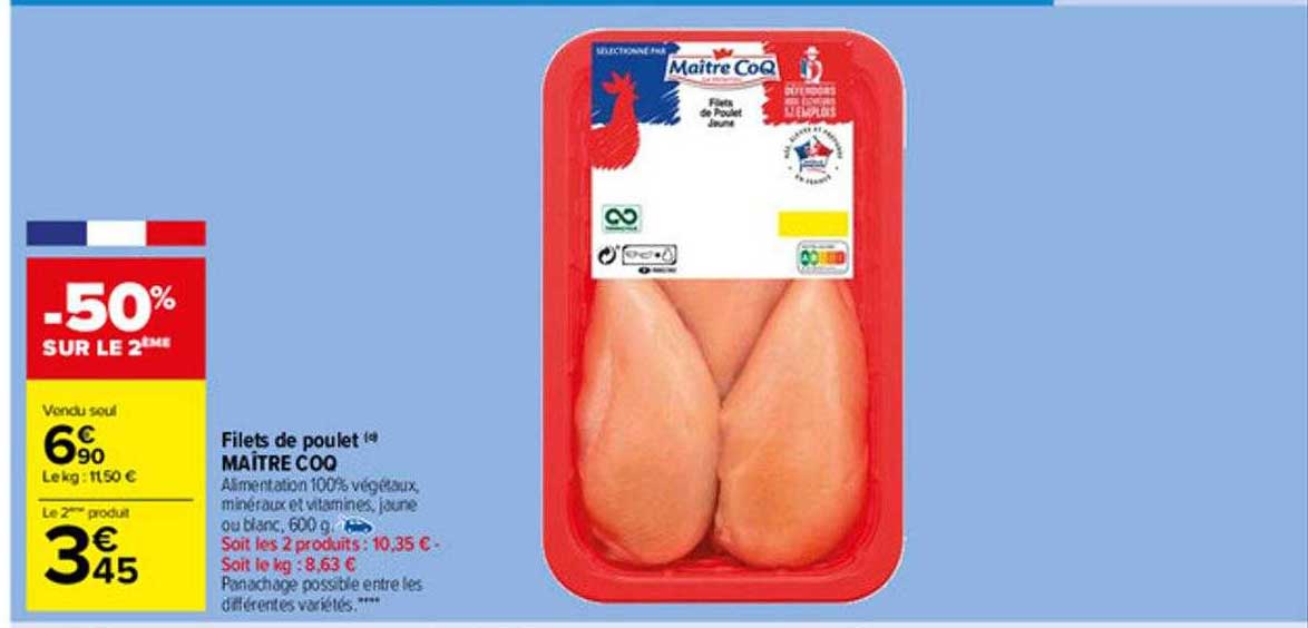 filets de poulet maître coq