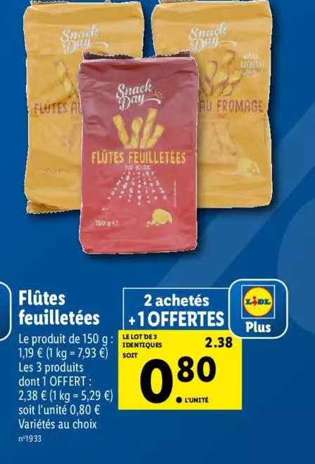 flûtes feuilletées snack day
