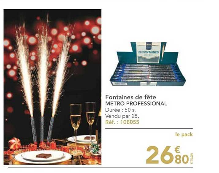 fontaines de fête metro professional