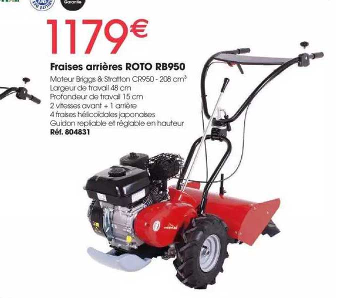 fraises arrières roto rb950