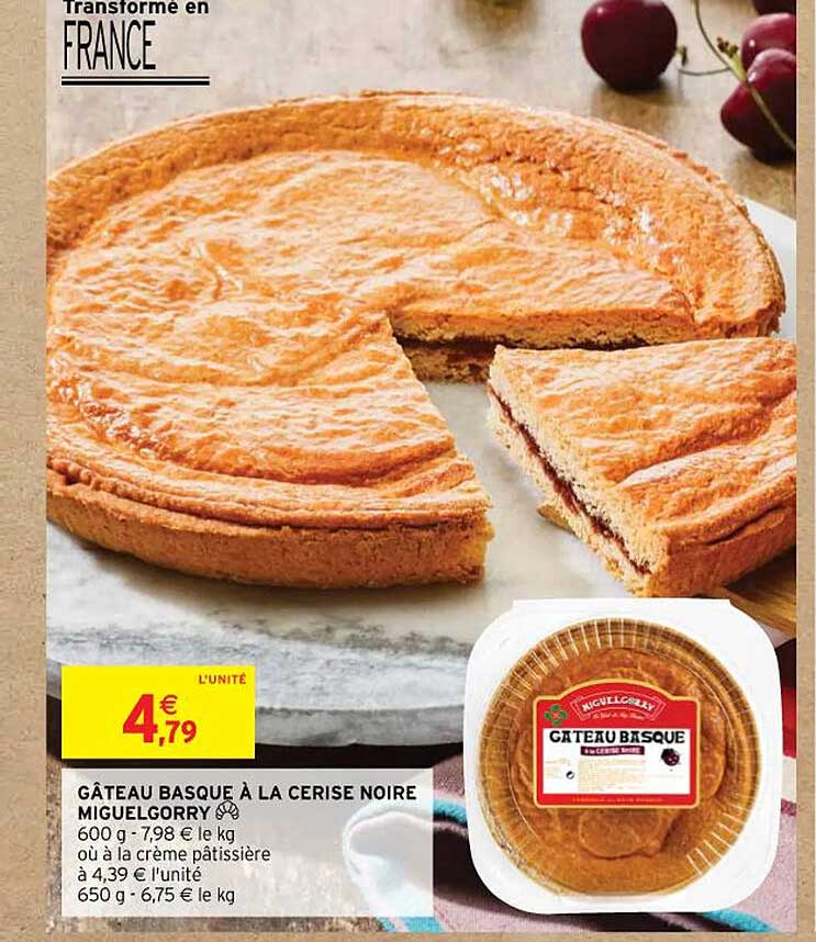 Gâteau Basque à La Cerise Noire Miguelgorry
