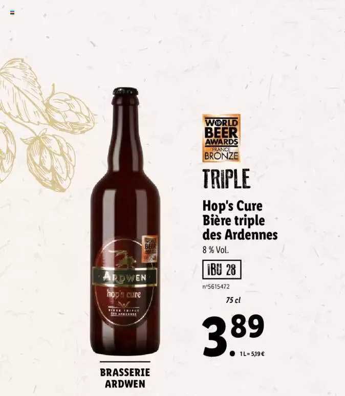 hop's cure bière triple des ardennes