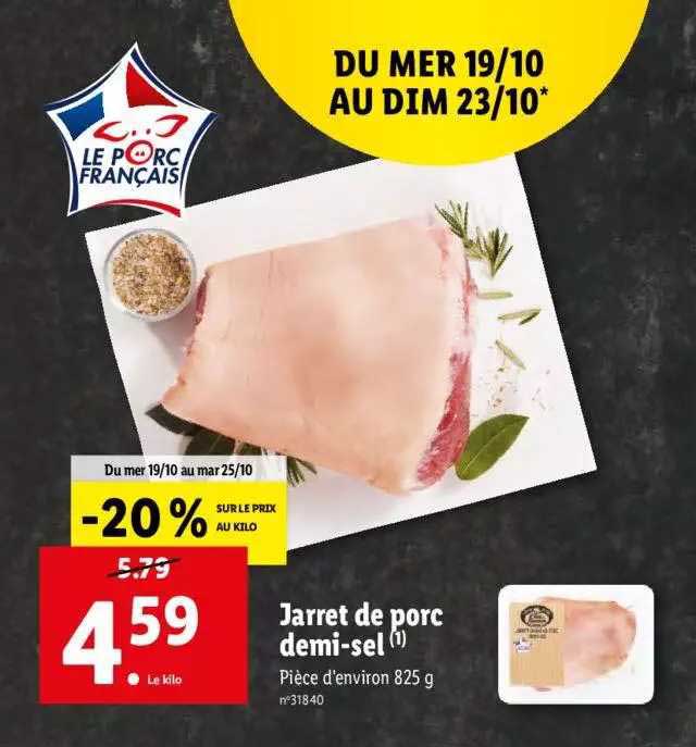 jarret de porc demi-sel