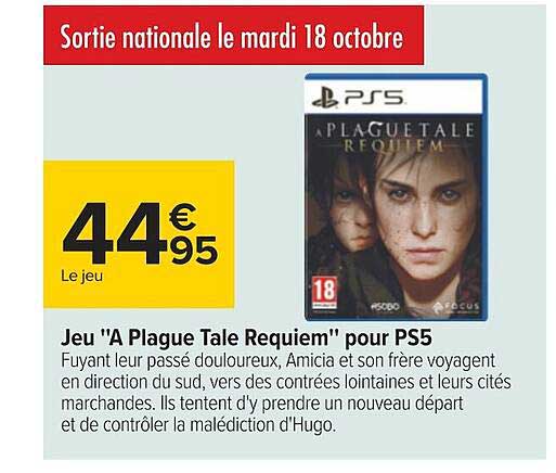 jeu "a plague tale requiem" pour ps5