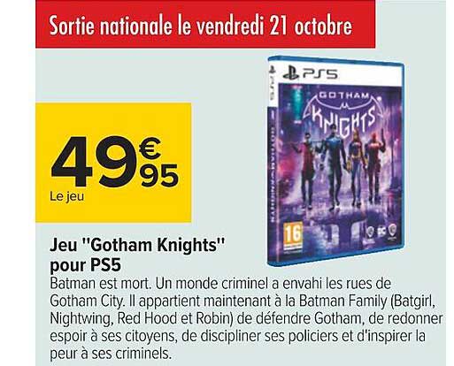 jeu "gotham knights" pour ps5